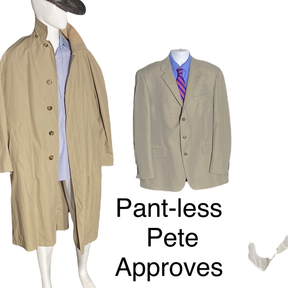 Chaps Blazer Soft Gray 3 Button Double Vented 44 L - image 4